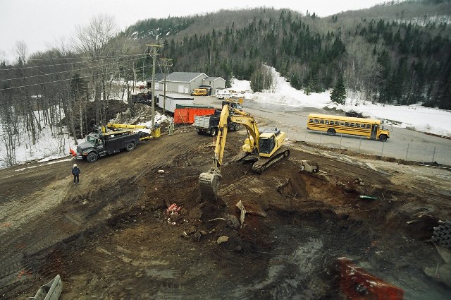 Excavation jusqu'au roc