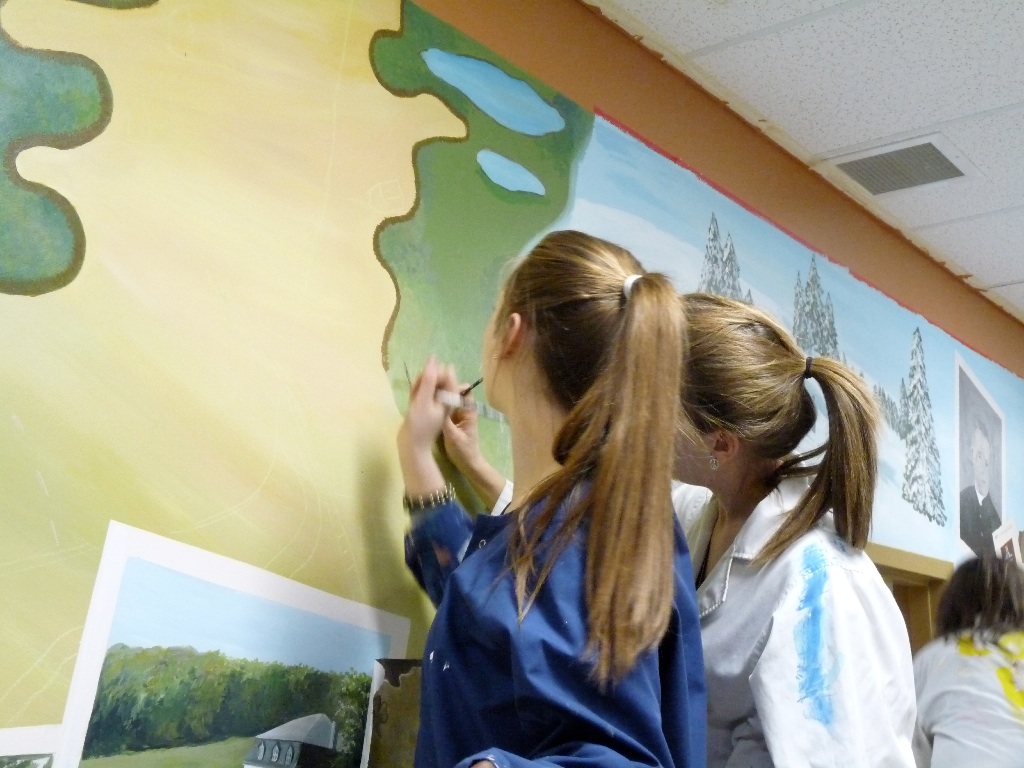 Réalisation de la fresque historique